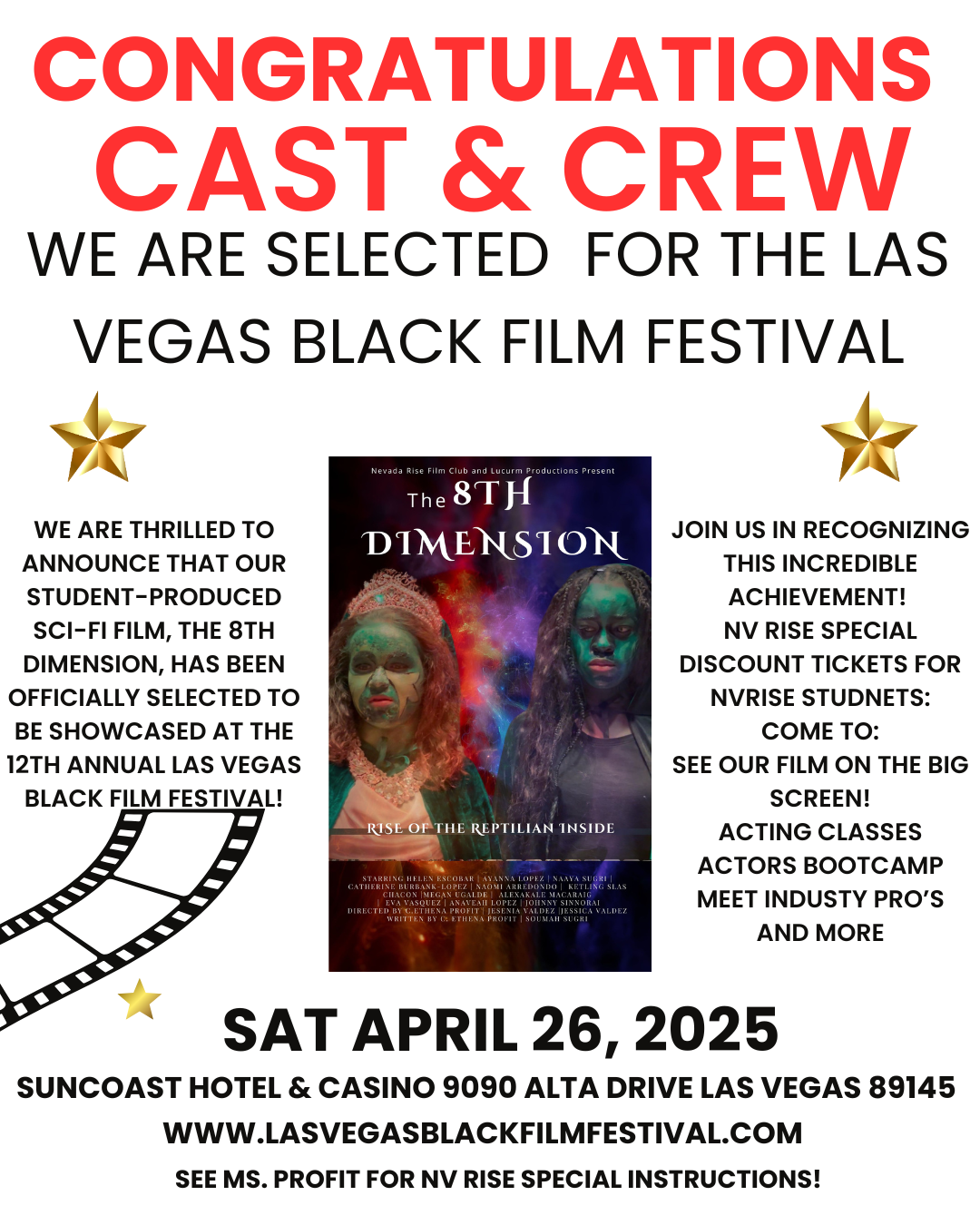 🌟 From Classroom to Cinema: The 8th Dimension Premieres at the Las Vegas Black Film Festival